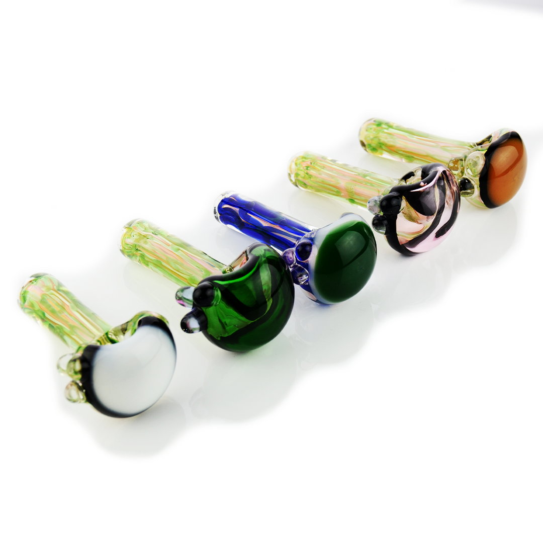 Zig Zag Gold Fume 4.5" Glass Spoon Pipe