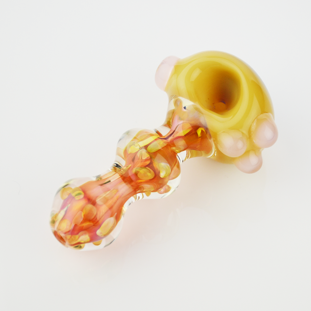 4.5" Silver Fumed Spoon Hand Pipe with Slime Head