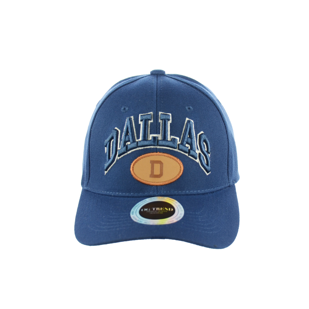 Dallas Embroidered Sports Cap with Velcro Back