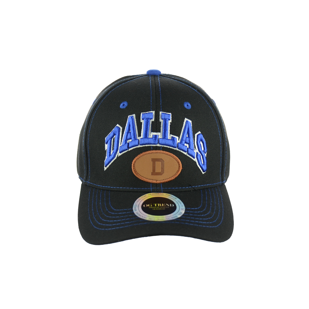 Dallas Embroidered Sports Cap with Velcro Back