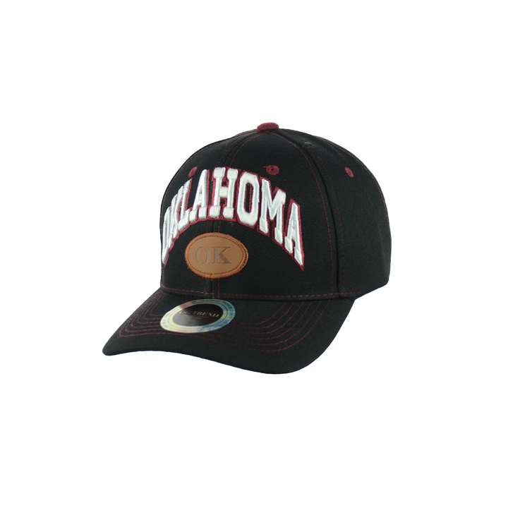 Oklahoma Baseball Embroidered Velcro Hat