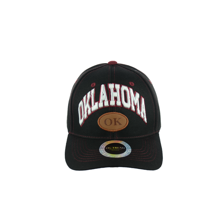 Oklahoma Baseball Embroidered Velcro Hat