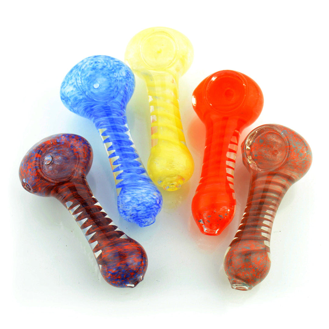 Compact 2.5 Inch Spiral Glass Hand Pipe
