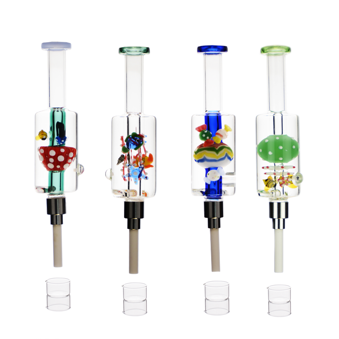 8 Inch Chilled Nectar Collector with Screw-On Ceramic Tip