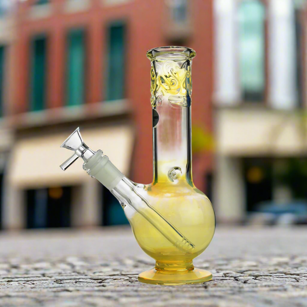 USA Made 8" Fumed Glass Sphere Base Water Pipe