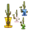 7-inch Cactus Reversal Art Water Pipe