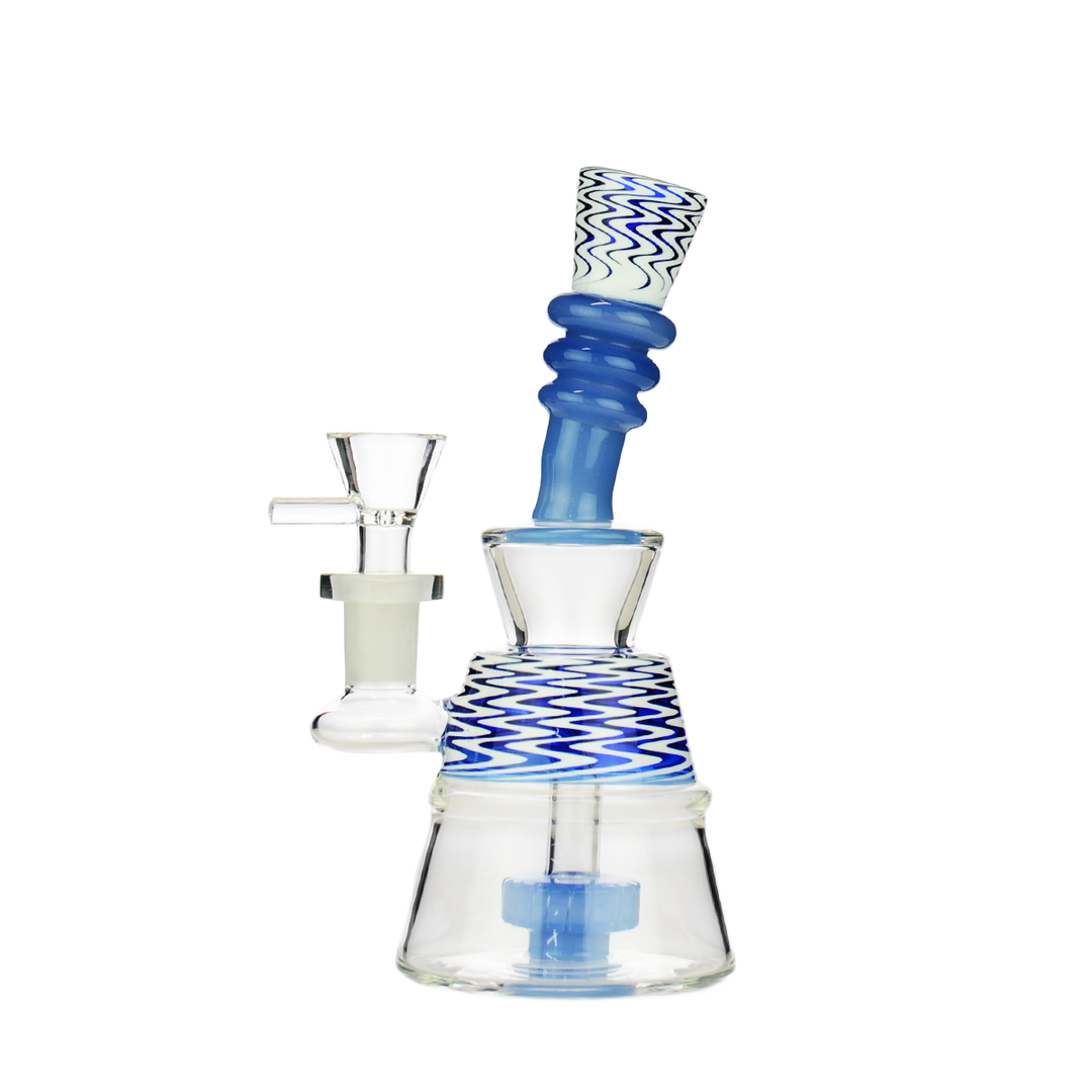 7 Inch WigWag Water Pipe with 14mm Male Bowl