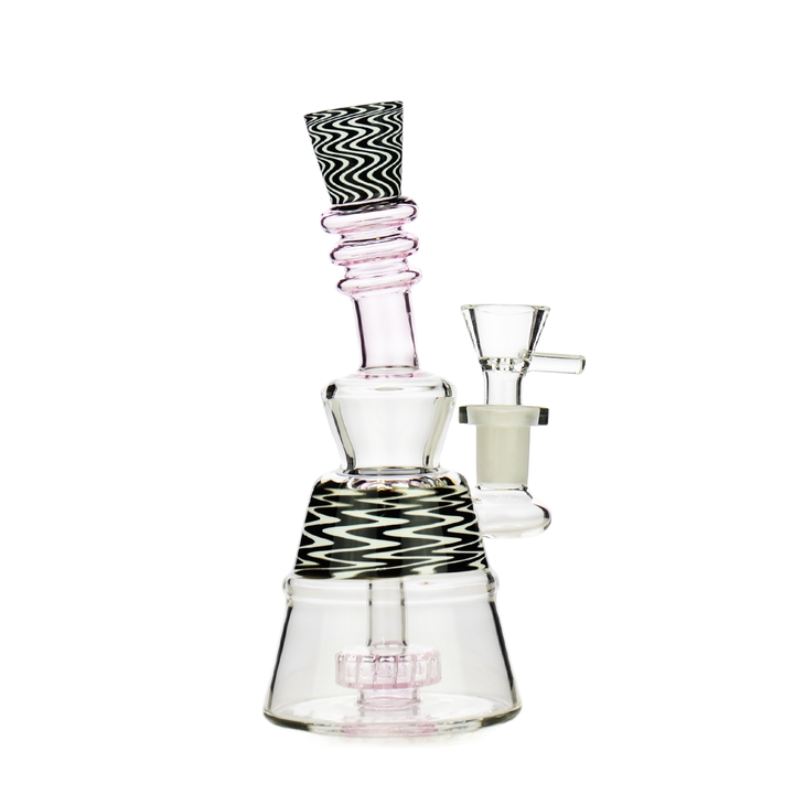 7 Inch WigWag Water Pipe with 14mm Male Bowl