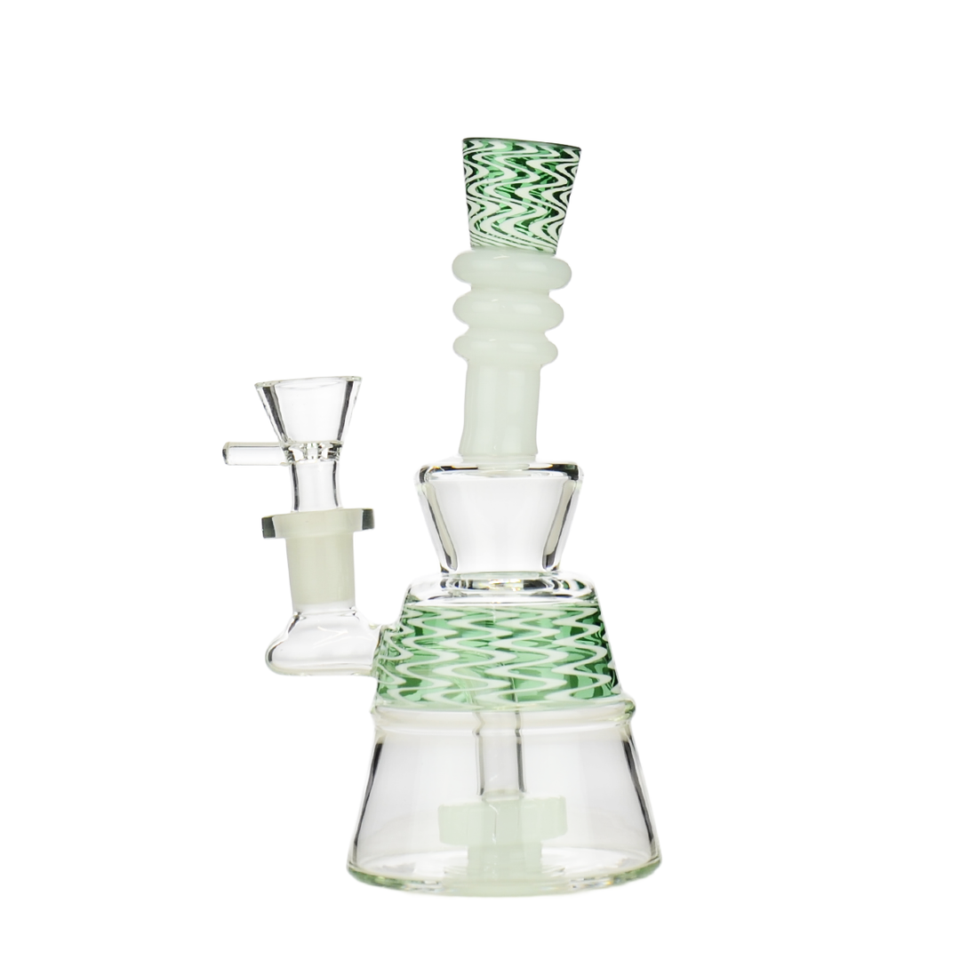 7 Inch WigWag Water Pipe with 14mm Male Bowl