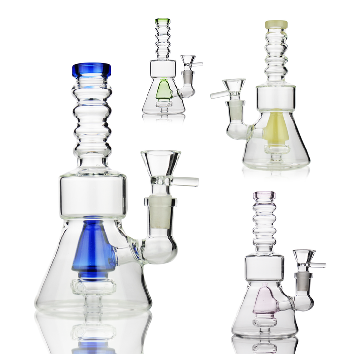 6" Cone Shower Perc Water Pipe, 14mm Bowl