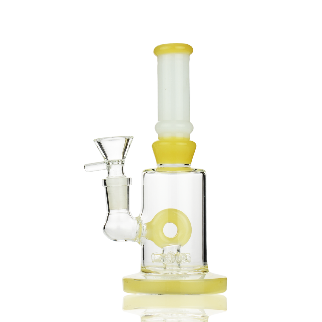 6" Donut Shower Perc Water Pipe with 14mm Bowl
