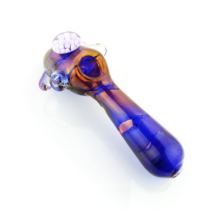 7 Inch Gold Electroplated Double Tube Hand Pipe