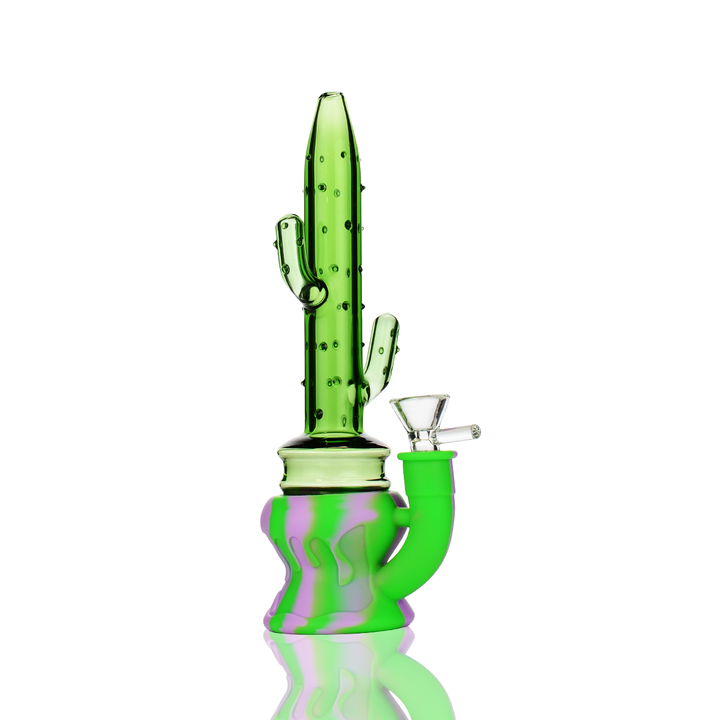 9" Cactus Silicone-Glass Water Pipe 14mm Bowl