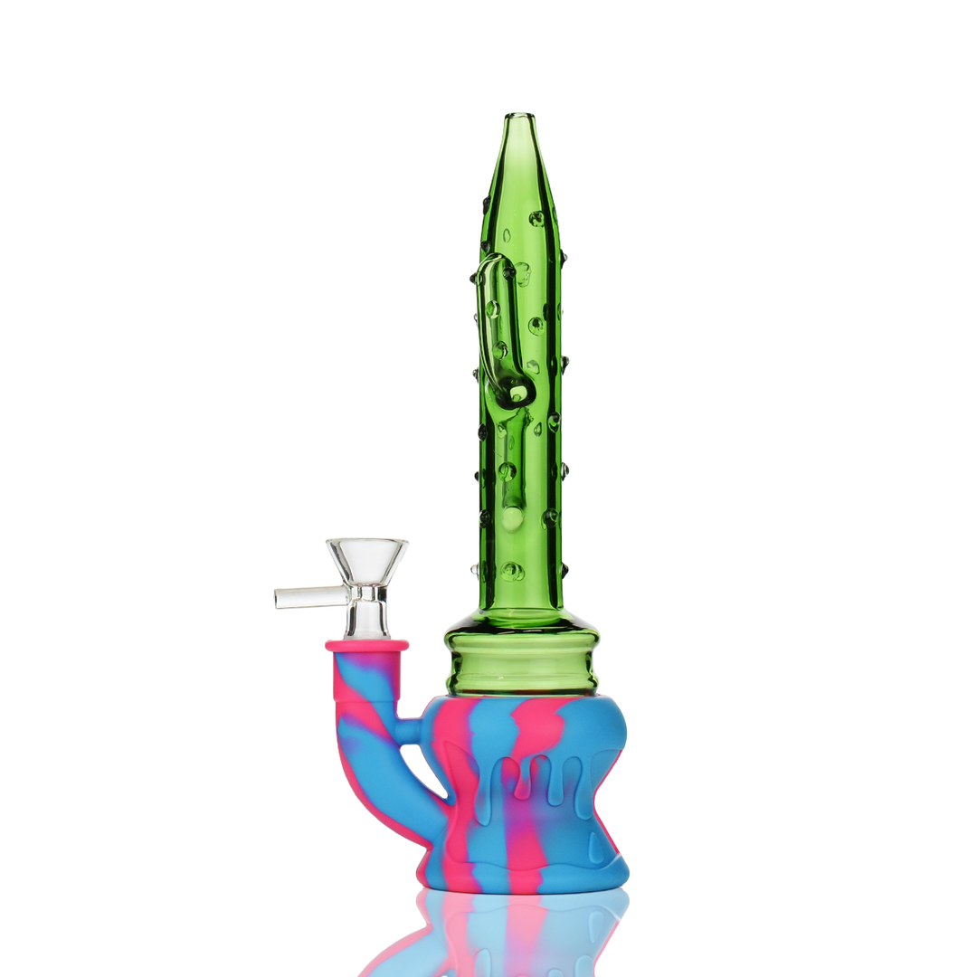 9" Cactus Silicone-Glass Water Pipe 14mm Bowl