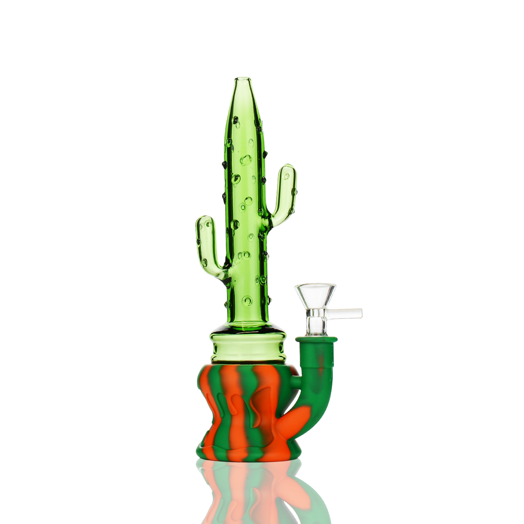 9" Cactus Silicone-Glass Water Pipe 14mm Bowl