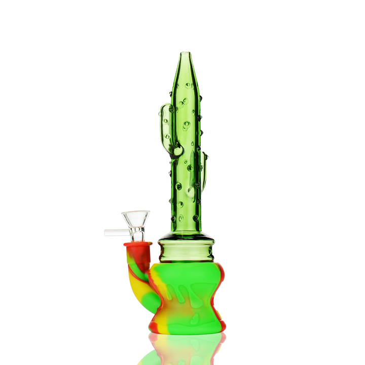9" Cactus Silicone-Glass Water Pipe 14mm Bowl