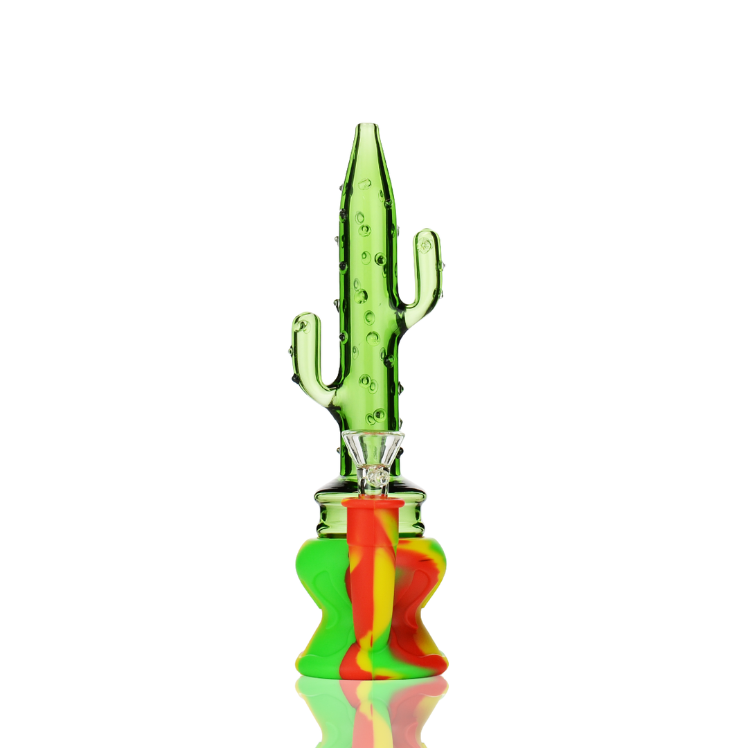 9" Cactus Silicone-Glass Water Pipe 14mm Bowl