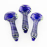 Compact Blue Tube Hand Pipe with Spiral Design