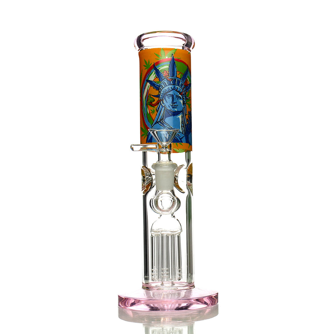 10 Inch Freedom Tree Perc Straight Bong