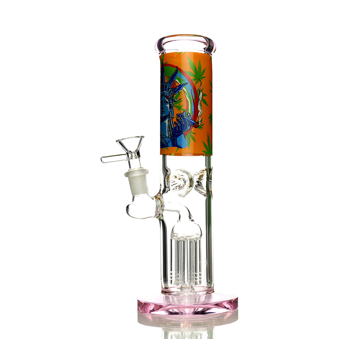 10 Inch Freedom Tree Perc Straight Bong