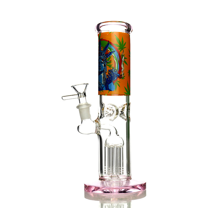 10 Inch Freedom Tree Perc Straight Bong