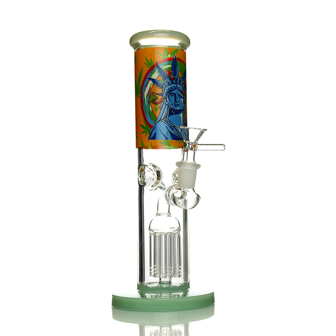 10 Inch Freedom Tree Perc Straight Bong