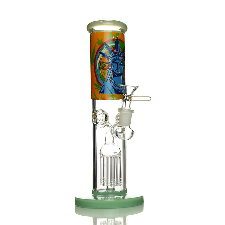 10 Inch Freedom Tree Perc Straight Bong
