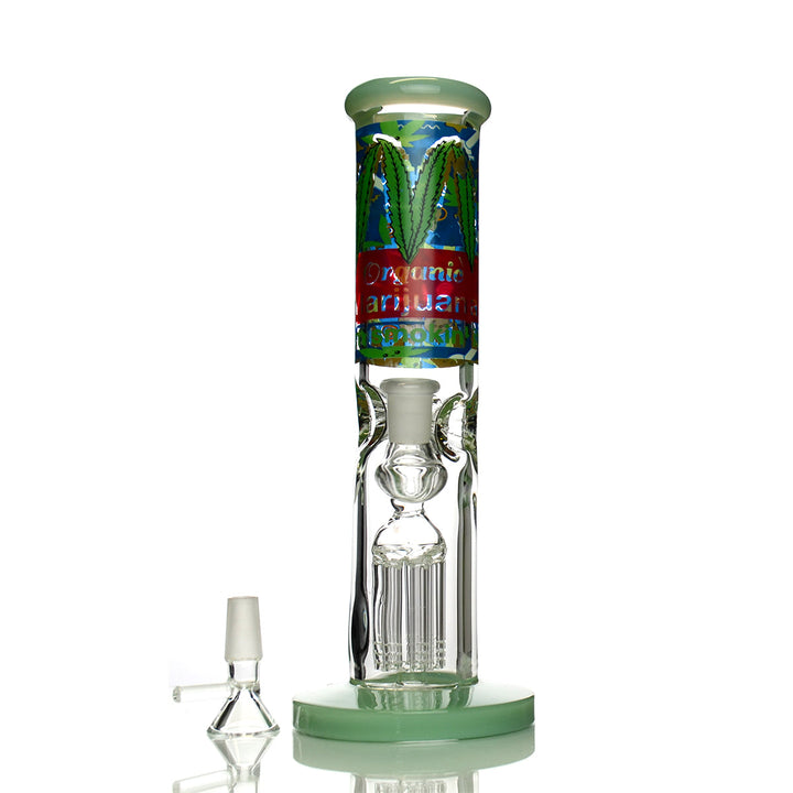 10-inch Straight Water Pipe with Tree Perc