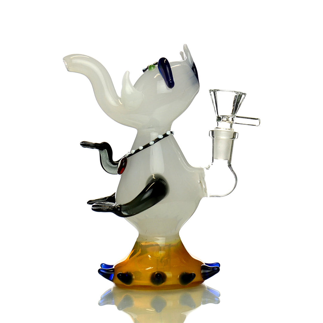 OM Elephant 7" Glass Water Pipe with 14mm Bowl