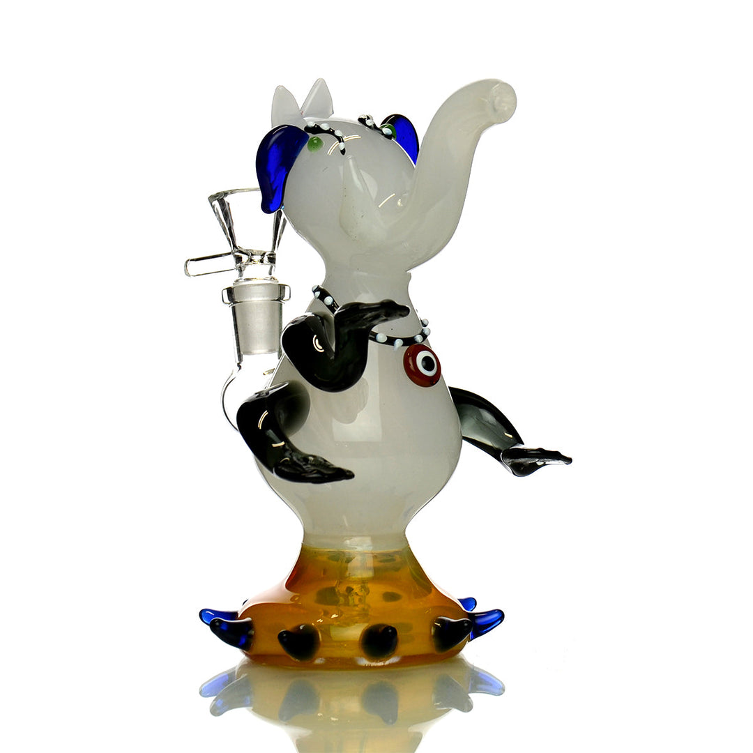 OM Elephant 7" Glass Water Pipe with 14mm Bowl