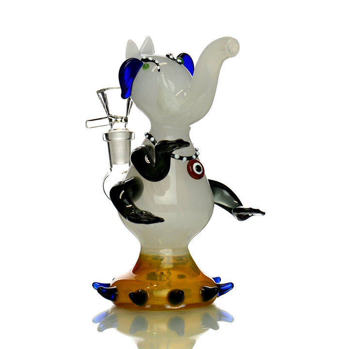 OM Elephant 7" Glass Water Pipe with 14mm Bowl
