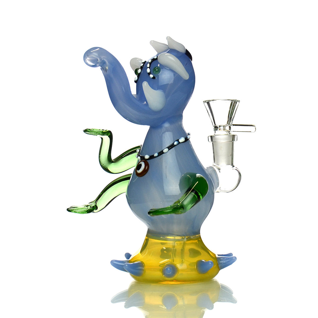 OM Elephant 7" Glass Water Pipe with 14mm Bowl