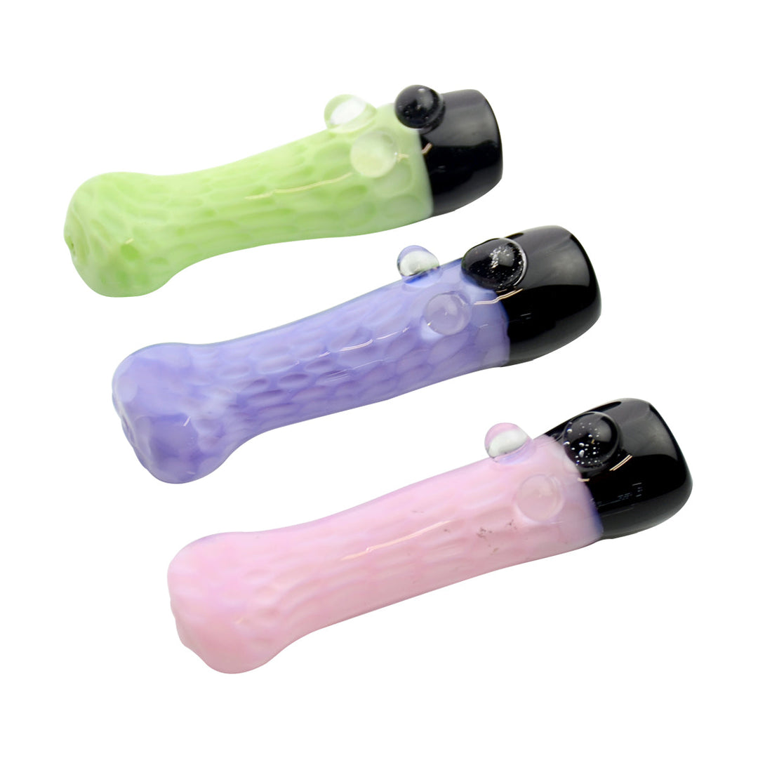 Compact Honeycomb Chillum - 3.5" Slime Tube Glass
