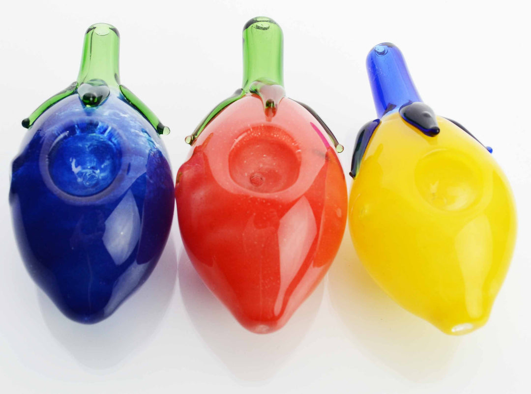 4-inch Eggplant Design Glass Hand Pipe