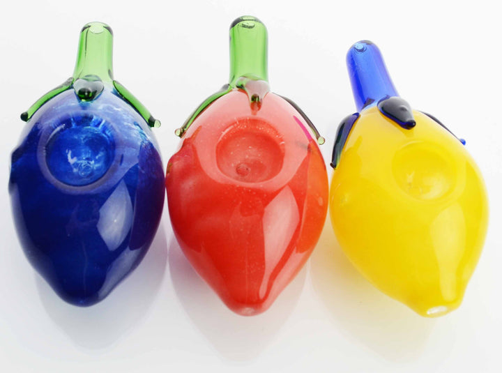 4-inch Eggplant Design Glass Hand Pipe