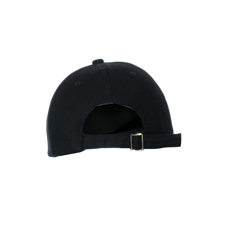 Classic Black Baseball Hat with Leaf Stitching