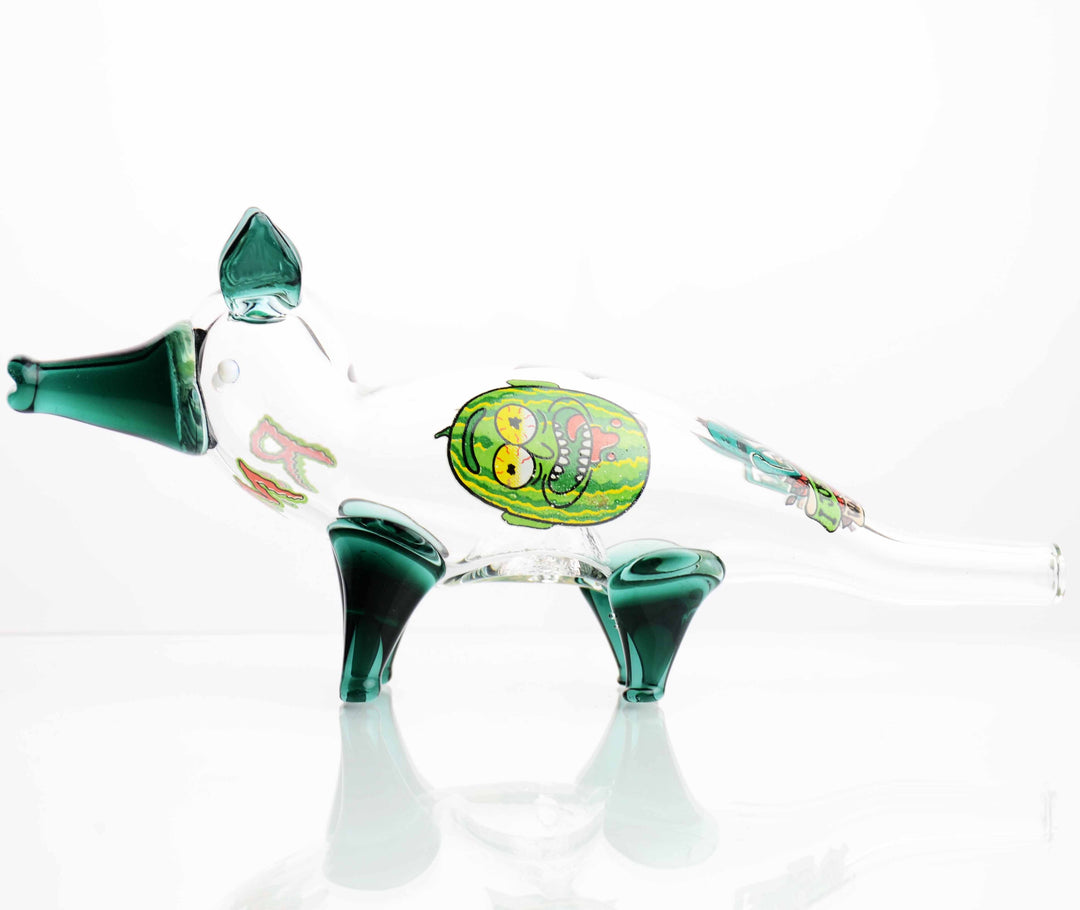 Compact Fox Design Glass Pipe