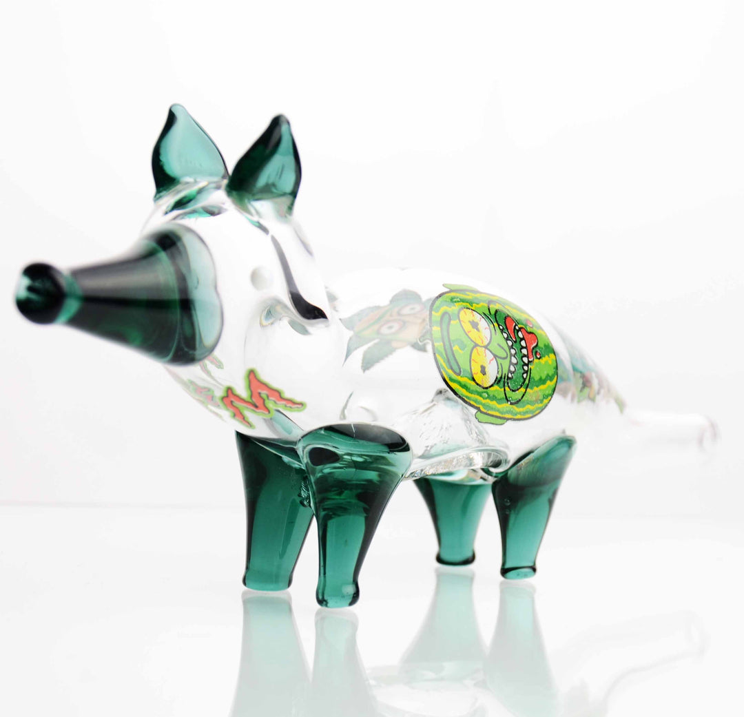 Compact Fox Design Glass Pipe