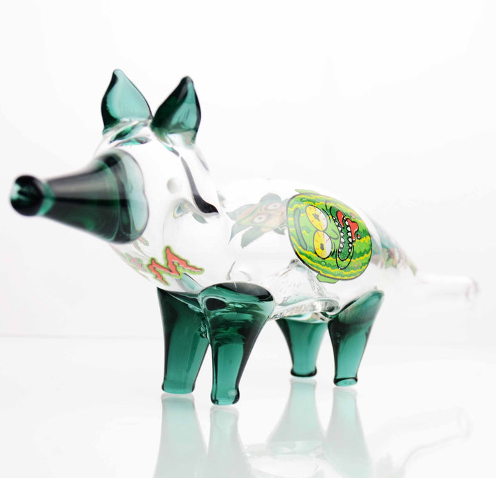 Compact Fox Design Glass Pipe