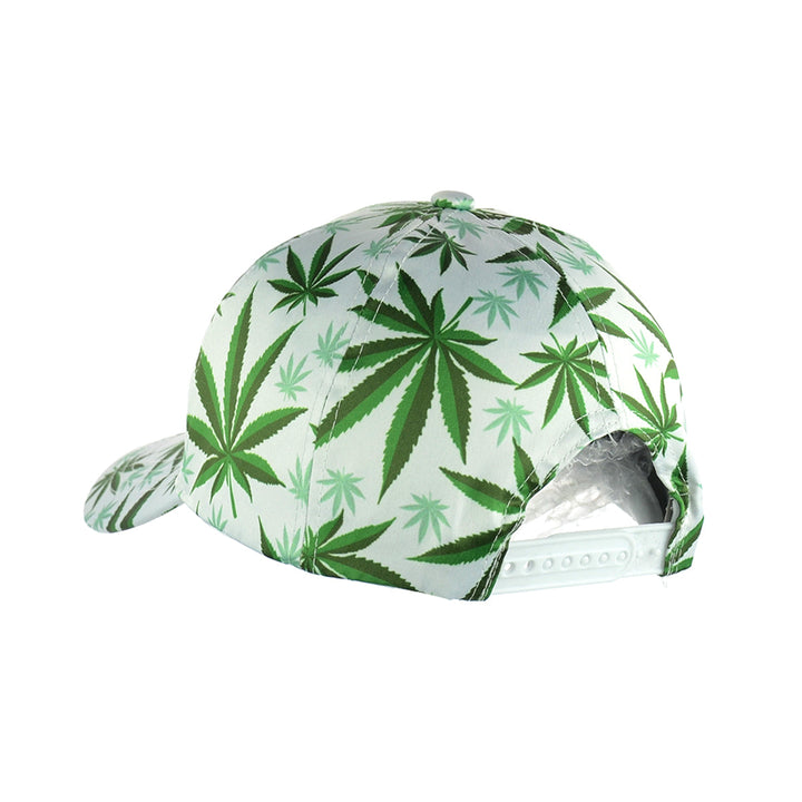 Skull & Leaf Design Snapback Cap