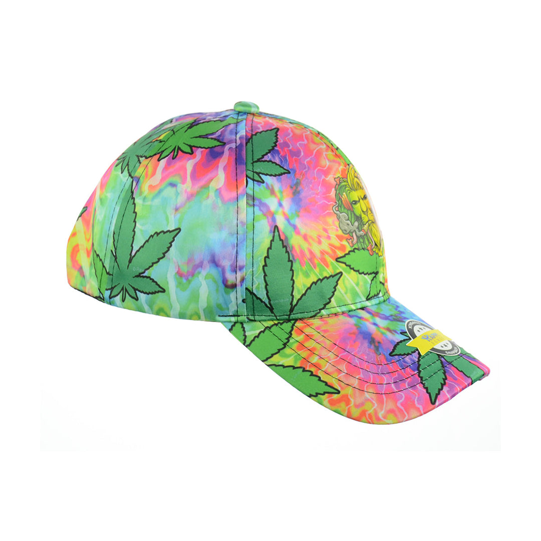 Smoking Lion Graphic Snapback Hat