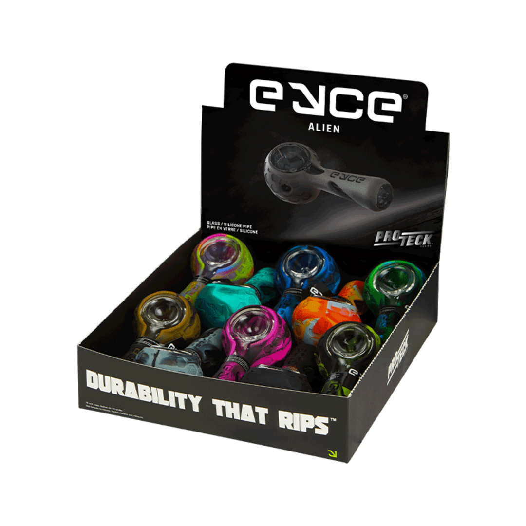 Eyce Alien ProTeck Spoon Pipe - Glass & Silicone