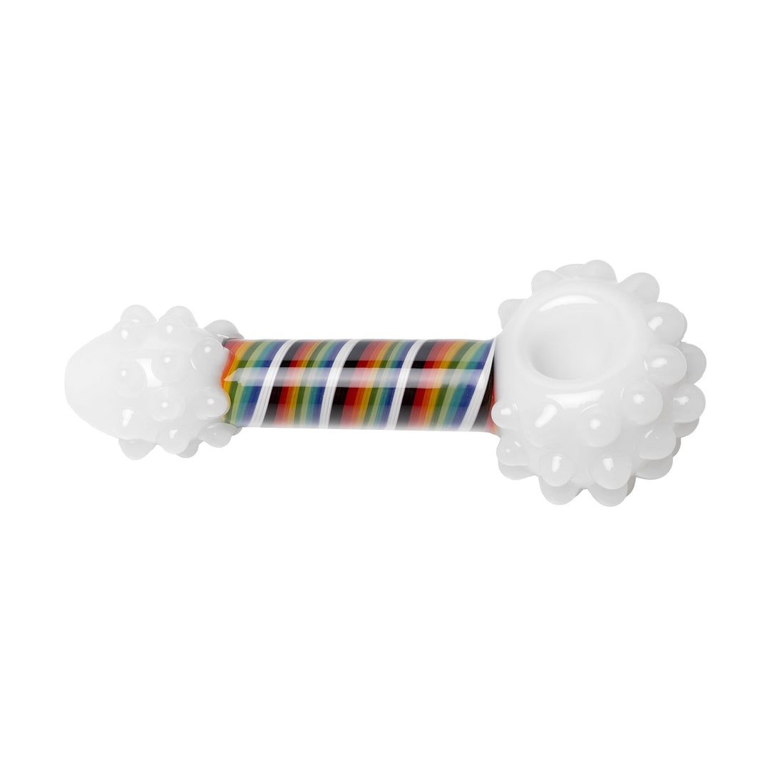 Vibrant Borosilicate Rainbow Hand Pipe
