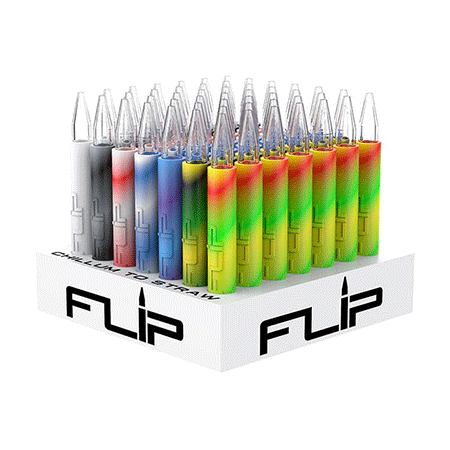 Flip-Tip Dual Use Glass Chillum & Straw