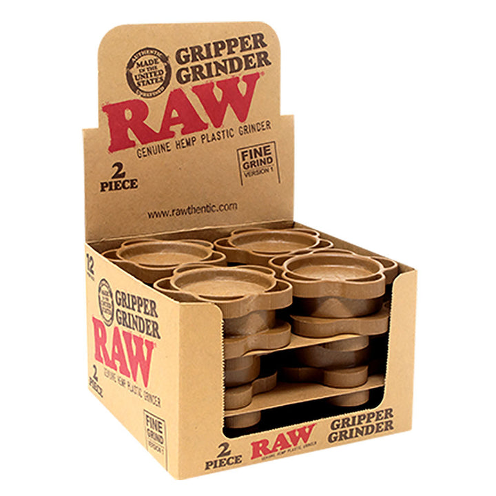 RAW Gripper Hemp Composite Grinder 12-Piece Display