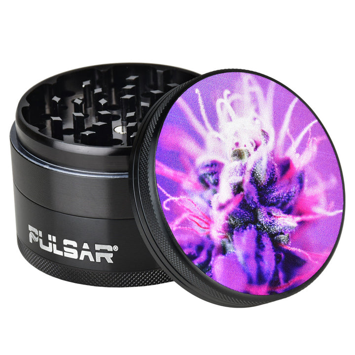 Pulsar Flowering Metal Dry Herb Grinder 2.5 Inch