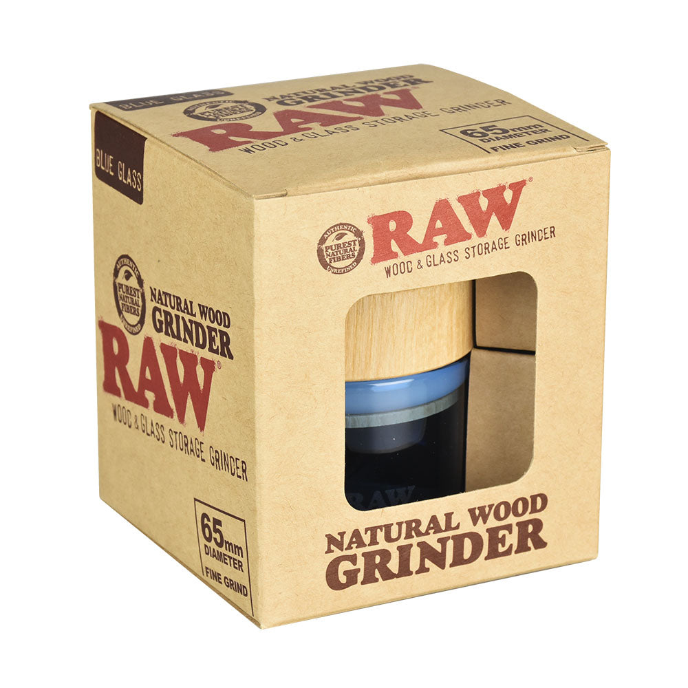 RAW 65mm Natural Wood Herb Grinder