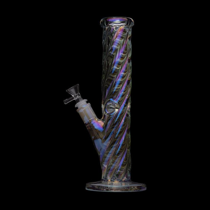 Iridescent Twisted Tube Glass Water Pipe