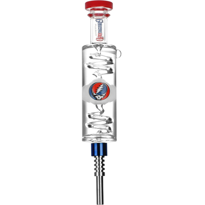 Grateful Dead Steal Your Face Glycerin Dab Straw - 8.5 Inch