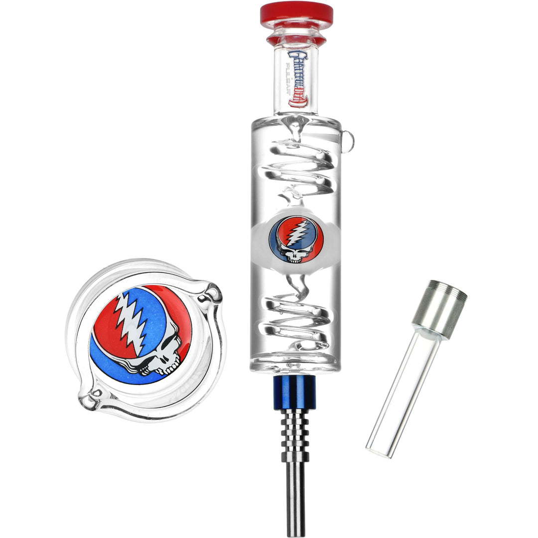 Grateful Dead Steal Your Face Glycerin Dab Straw - 8.5 Inch